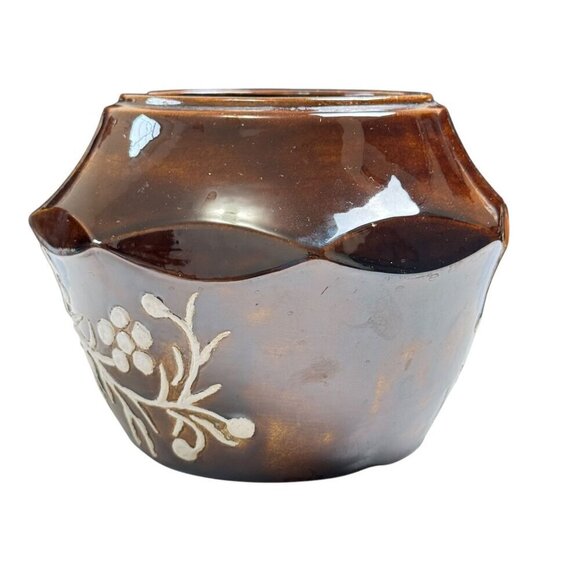 Unique 1979 Vintage Artist-Signed by Rebecca Ceramic Octagonal Jar 5.9" Tall - Picture 3 of 11